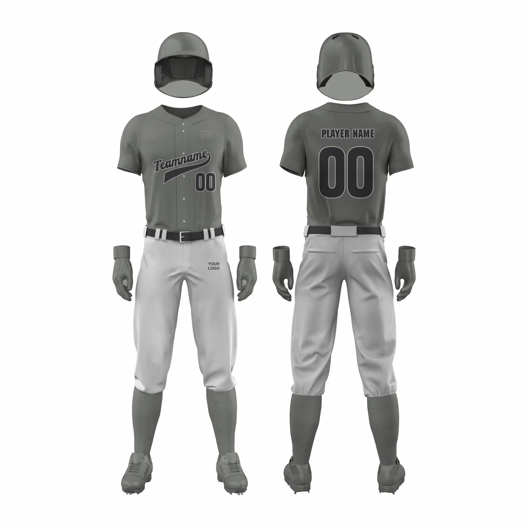 Dark Grey Softball Uniform