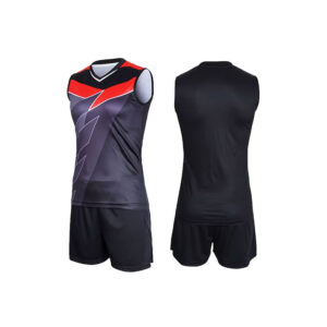 Black with Red Line Volly Ball Uniform