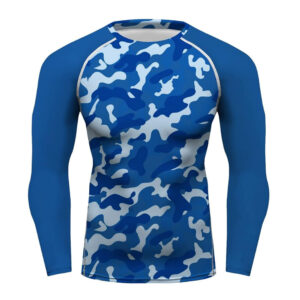 Blue and White Rash Guard