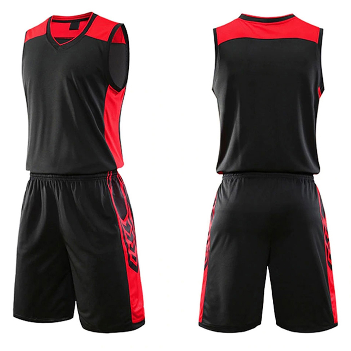 Black and Red Basketball Uniform