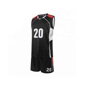 Black with White Volly Ball Uniform