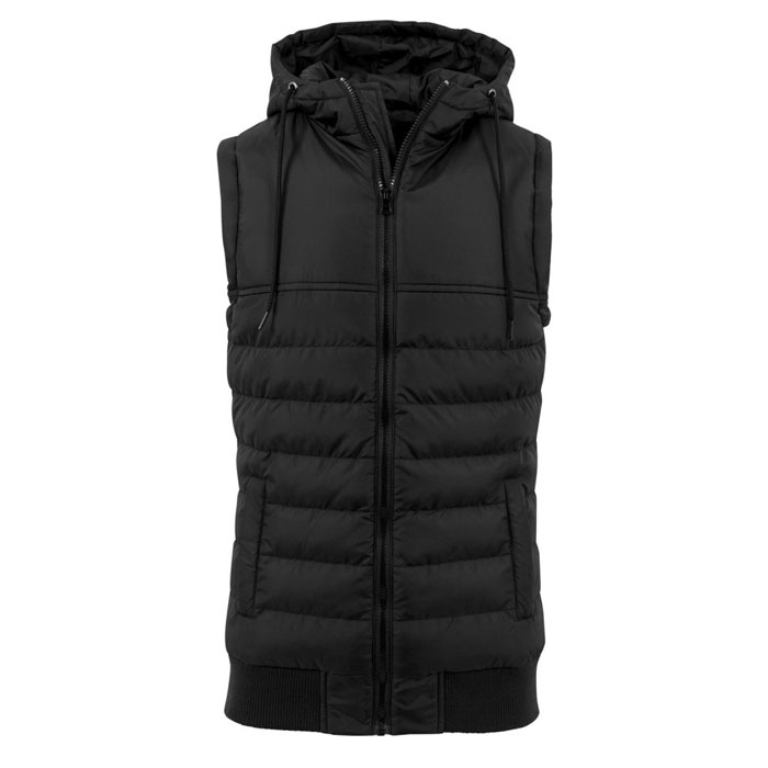 Black Sleeveless Bubble Jacket