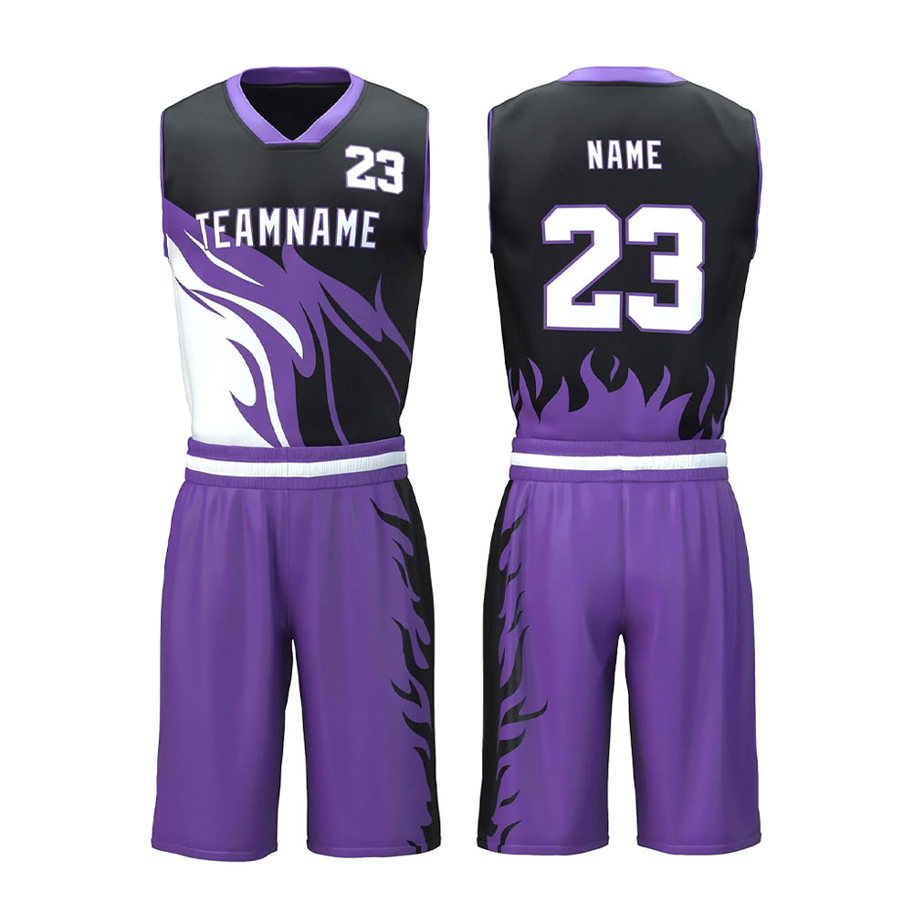 Purple and Black 7v7 Uniform