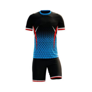Sky Blue and Black Volly Ball Uniform