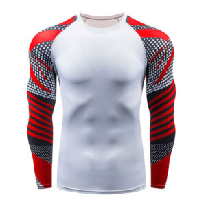 White and Red Rash Guard