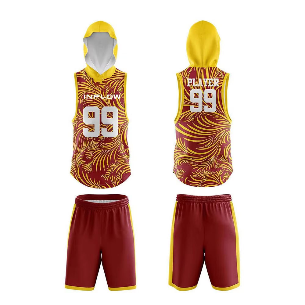 Maroon and Yellow 7v7 Uniform