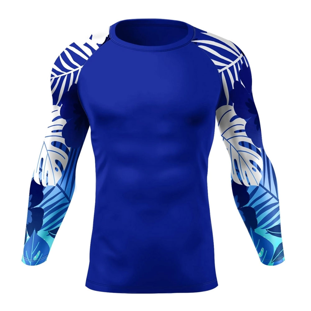 Blue and White Rash Guard